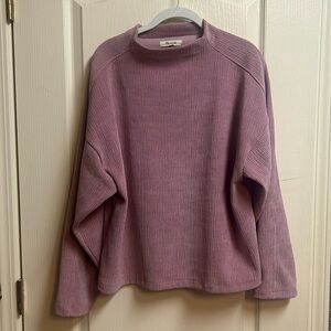 New Madewell pink ribbed top large